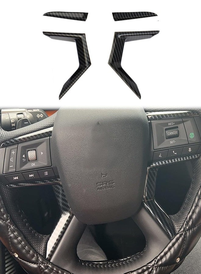Fewshaw Carbon Fiber Steering Wheel Cover Molding Trims Accessories for Mitsubishi Outlander 2022-2025 - Image 1